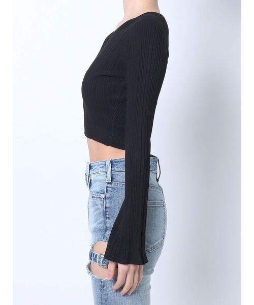 GYDA（ジェイダ）の「GGチェーンニットショートカーディガン（カーディガン/ボレロ・レディース・ブラック/オフホワイト・FREE）」の20枚目の写真