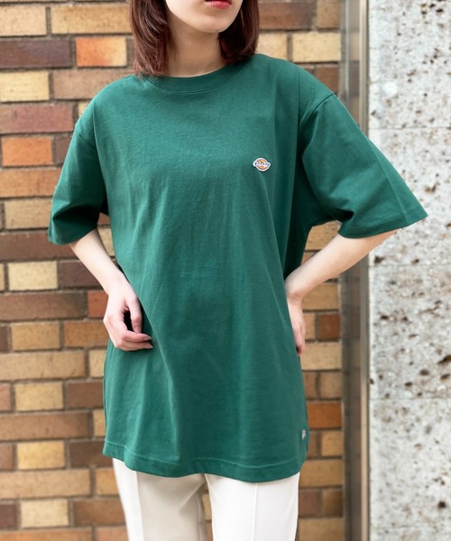 Dickies(ディッキーズ)の「【Dickies】天竺ミニワッペン半そでTシャツ 3278-5430(Tシャツ/カットソー・メンズ・ホワイト/ネイビー/ブラック/グリーン・L/M/XL)」の1枚目の写真