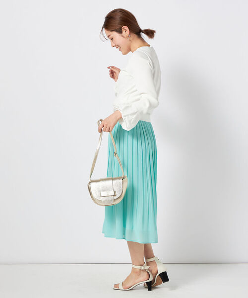 NOLLEY’S（ノーリーズ）の「《手洗い可能》タフタカフスプルオーバーニット（ニット/セーター・レディース・ネイビー/ブラック/オフホワイト・38）」の7枚目の写真