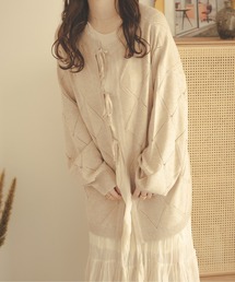 Ambre Neige | 【前後２WAY】透かし編みリボンニット／WEB/EC限定商品(カーディガン/ボレロ)