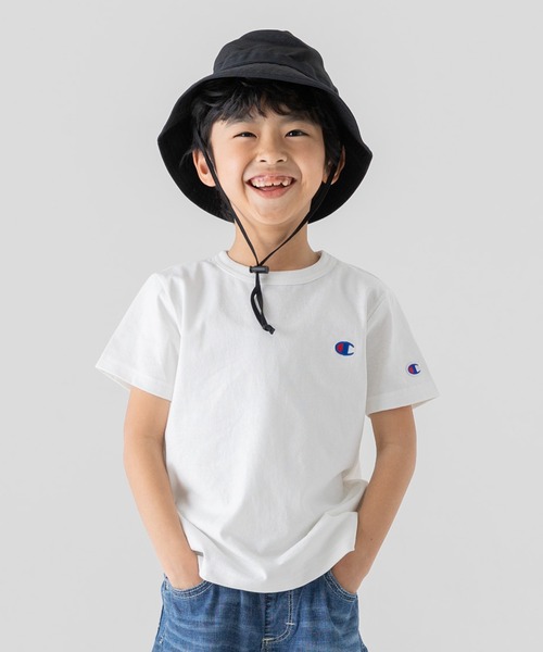 Champion(チャンピオン)の「champion / チャンピオン ロゴ半袖Tシャツ(Tシャツ/カットソー・キッズ・ブラック/ベージュ/ネイビー/オレンジ/ホワイト/グリーン・130cm/120cm/110cm/100cm/90cm/80cm)」の2枚目の写真