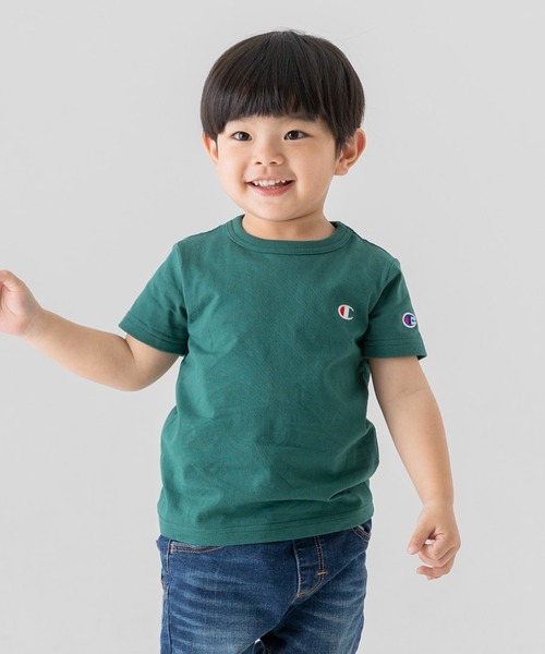Champion(チャンピオン)の「champion / チャンピオン ロゴ半袖Tシャツ(Tシャツ/カットソー・キッズ・ブラック/ベージュ/ネイビー/オレンジ/ホワイト/グリーン・130cm/120cm/110cm/100cm/90cm/80cm)」の5枚目の写真