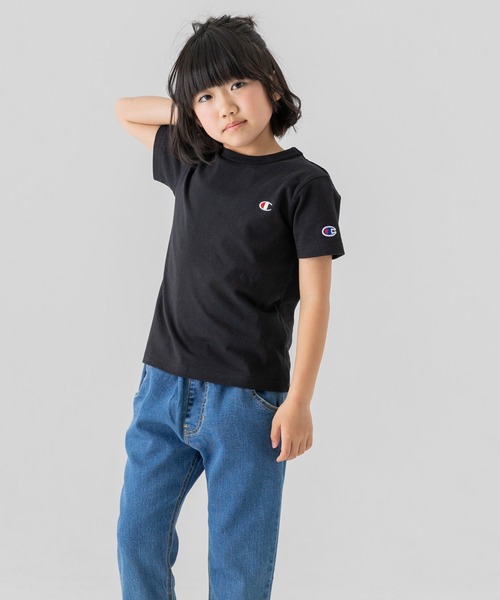 Champion(チャンピオン)の「champion / チャンピオン ロゴ半袖Tシャツ(Tシャツ/カットソー・キッズ・ブラック/ベージュ/ネイビー/オレンジ/ホワイト/グリーン・130cm/120cm/110cm/100cm/90cm/80cm)」の21枚目の写真