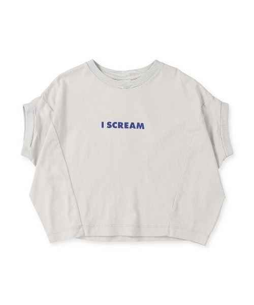 GROOVY COLORS（グルービーカラーズ）の「天竺 テントスリーブ I SCREAM Tシャツ（Tシャツ/カットソー・キッズ・ブラック/グレー系その他・120/100/110）」の8枚目の写真