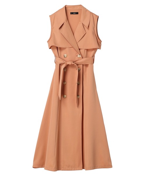 DURAS（デュラス）の「ベルト付きロングジレ（ベスト・レディース・ホワイト/ベージュ/オレンジ・FREE）」の19枚目の写真