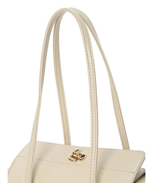 Green Parks(グリーンパークス)の「・Cu-shut ミニボストン(ボストンバッグ・レディース・ライトグレー/アイボリー/ブラック・FREE)」の7枚目の写真