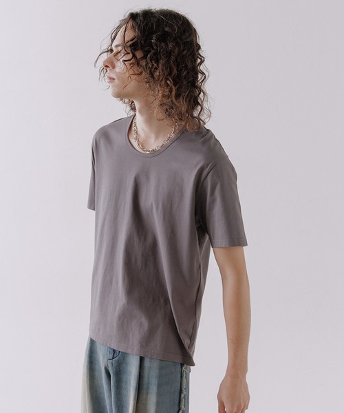 HARE（ハレ）の「ユルネックベーシックカットソー(HARE)（Tシャツ/カットソー・メンズ・ホワイト/ブラック/パープル/レッド/グレー/レッド系その他/ブラック×シルバー/グレー系その他・SMALL/MEDIUM/LARGE）」の22枚目の写真