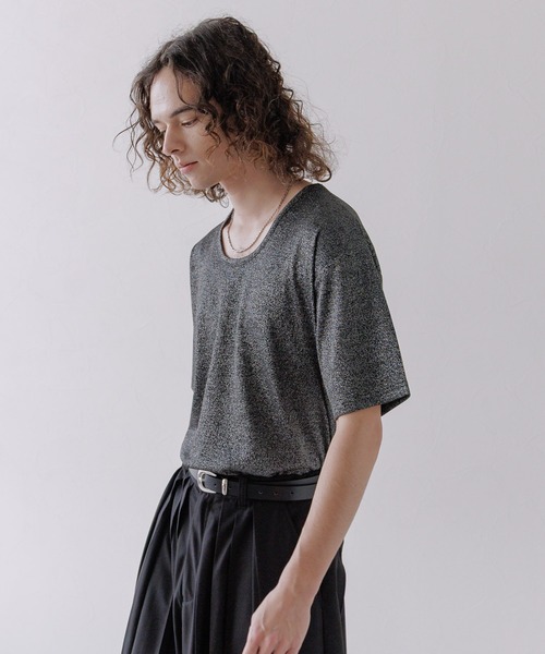 HARE（ハレ）の「ユルネックベーシックカットソー(HARE)（Tシャツ/カットソー・メンズ・ホワイト/ブラック/パープル/レッド/グレー/レッド系その他/ブラック×シルバー/グレー系その他・SMALL/MEDIUM/LARGE）」の21枚目の写真