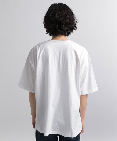 HARE（ハレ）の「ユルネックベーシックカットソー(HARE)（Tシャツ/カットソー・メンズ・ホワイト/ブラック/パープル/レッド/グレー/レッド系その他/ブラック×シルバー/グレー系その他・SMALL/MEDIUM/LARGE）」の10枚目の写真
