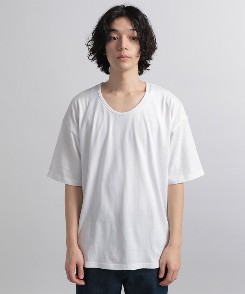 HARE（ハレ）の「ユルネックベーシックカットソー(HARE)（Tシャツ/カットソー・メンズ・ホワイト/ブラック/パープル/レッド/グレー/レッド系その他/ブラック×シルバー/グレー系その他・SMALL/MEDIUM/LARGE）」の20枚目の写真