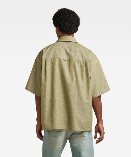 G-STAR（ジースター）の「1 POCKET BOXY SHIRT/オーバーサイズシャツ/リネンシャツ（シャツ/ブラウス・メンズ・グリーン系その他/ピンク・MEDIUM/SMALL/X-LARGE/LARGE/X-SMALL）」の7枚目の写真