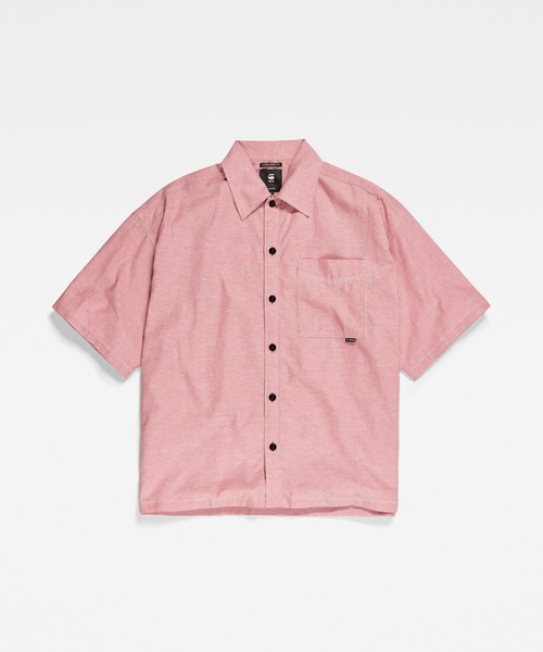 G-STAR（ジースター）の「1 POCKET BOXY SHIRT/オーバーサイズシャツ/リネンシャツ（シャツ/ブラウス・メンズ・グリーン系その他/ピンク・MEDIUM/SMALL/X-LARGE/LARGE/X-SMALL）」の14枚目の写真