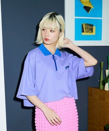 PUNYUS | ワンポイントハーフZIPポロシャツ(ポロシャツ)