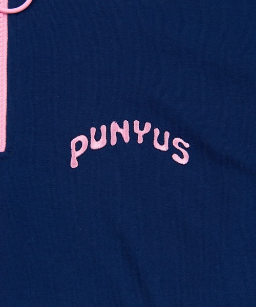 PUNYUS（プニュズ）の「ワンポイントハーフZIPポロシャツ（ポロシャツ・レディース・パープル/ネイビー/イエロー・1/2/3/4）」の14枚目の写真
