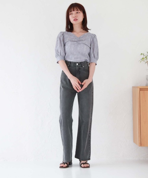 archives（アルシーヴ）の「フロントギャザーカットレースＴＯＰＳ（Tシャツ/カットソー・レディース・ピンクベージュ/ブルーグレー/ブラック/アイボリー・MEDIUM）」の13枚目の写真