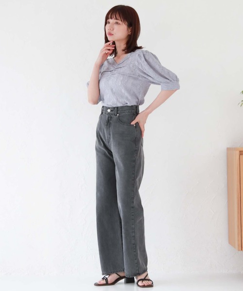 archives（アルシーヴ）の「フロントギャザーカットレースＴＯＰＳ（Tシャツ/カットソー・レディース・ピンクベージュ/ブルーグレー/ブラック/アイボリー・MEDIUM）」の16枚目の写真