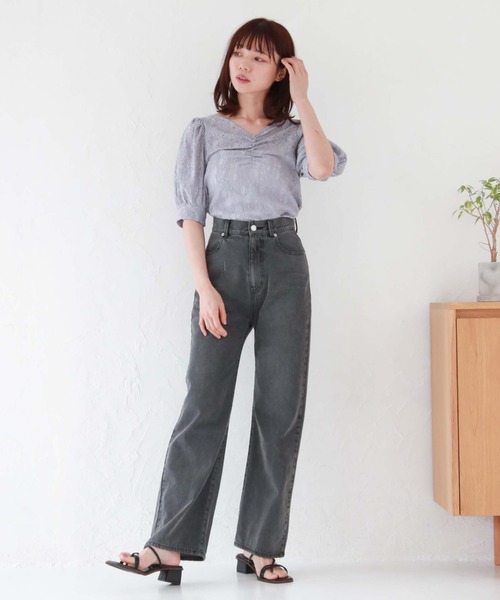 archives（アルシーヴ）の「フロントギャザーカットレースＴＯＰＳ（Tシャツ/カットソー・レディース・ピンクベージュ/ブルーグレー/ブラック/アイボリー・MEDIUM）」の14枚目の写真