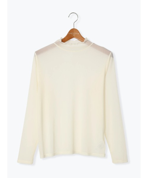 Lugnoncure（ルノンキュール）の「シアータートルトップス（ニット/セーター・レディース・ベージュ/ブラック/ブルー/オフホワイト・ﾌﾘ-）」の2枚目の写真