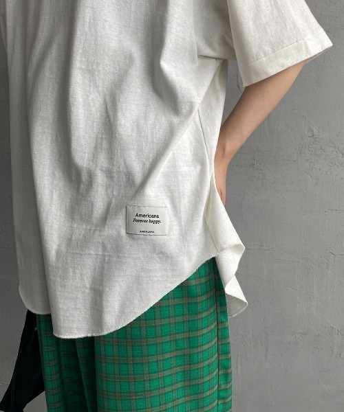 AMERICANA（アメリカーナ）の「[Americana×JEANS FACTORY/アメリカーナ×ジーンズファクトリー] 別注 バックプリントリンガーTシャツ（Tシャツ/カットソー・レディース・オフホワイト/ブルー/ブラック・ONE SIZE）」の15枚目の写真