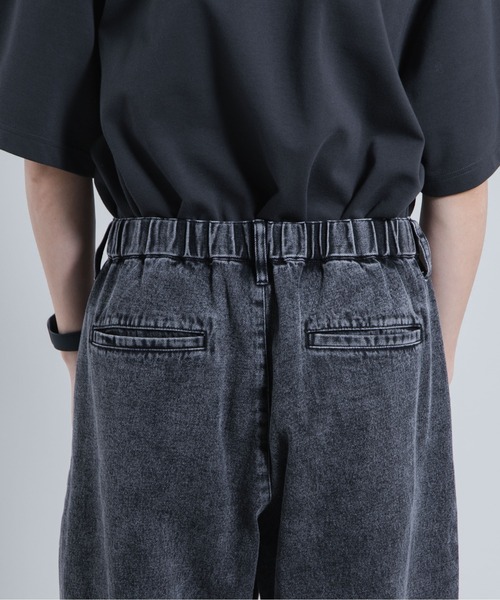 WEGO（ウィゴー）の「WEGO/デニムワイドバギーパンツ（デニムパンツ・メンズ・ブラック/インディゴブルー・MEDIUM/LARGE）」の3枚目の写真