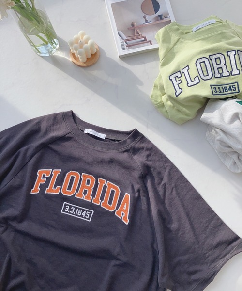 AS KNOW AS plus（アズノゥアズプラス）の「〇チェーン刺繍ロゴ ミニ裏毛Tシャツ（Tシャツ/カットソー・レディース・ライム/オートミール/スミクロ・FREE）」の11枚目の写真