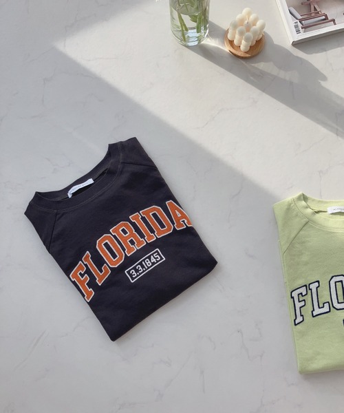 AS KNOW AS plus（アズノゥアズプラス）の「〇チェーン刺繍ロゴ ミニ裏毛Tシャツ（Tシャツ/カットソー・レディース・ライム/オートミール/スミクロ・FREE）」の14枚目の写真