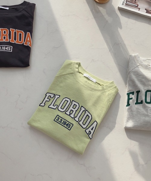 AS KNOW AS plus（アズノゥアズプラス）の「〇チェーン刺繍ロゴ ミニ裏毛Tシャツ（Tシャツ/カットソー・レディース・ライム/オートミール/スミクロ・FREE）」の15枚目の写真