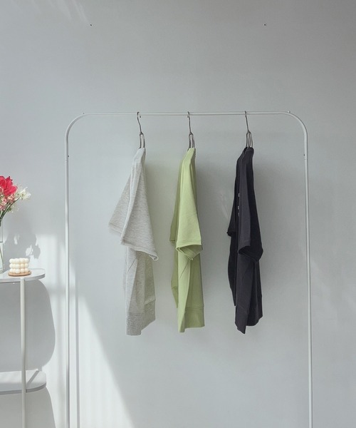 AS KNOW AS plus（アズノゥアズプラス）の「〇チェーン刺繍ロゴ ミニ裏毛Tシャツ（Tシャツ/カットソー・レディース・ライム/オートミール/スミクロ・FREE）」の18枚目の写真