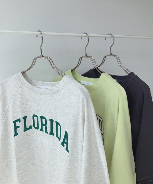 AS KNOW AS plus（アズノゥアズプラス）の「〇チェーン刺繍ロゴ ミニ裏毛Tシャツ（Tシャツ/カットソー・レディース・ライム/オートミール/スミクロ・FREE）」の20枚目の写真