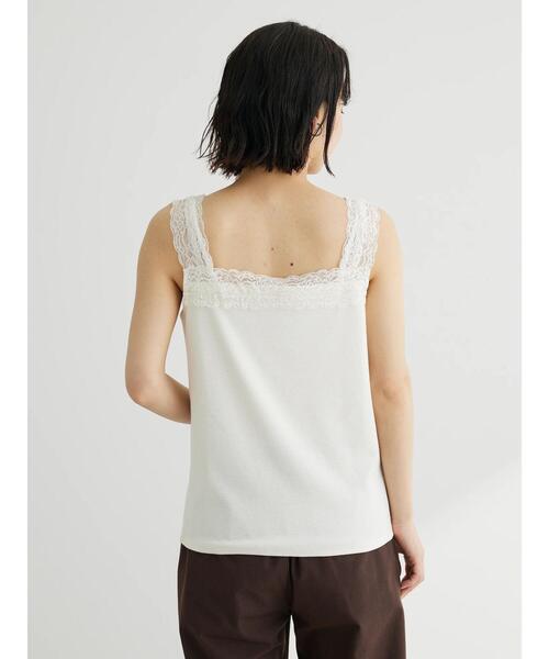 Green　Parks（グリーンパークス）の「2wayレーステレコタンク（タンクトップ・レディース・ベージュ/ブラック/アイボリー・FREE）」の20枚目の写真