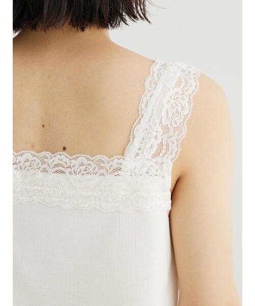 Green　Parks（グリーンパークス）の「2wayレーステレコタンク（タンクトップ・レディース・ベージュ/ブラック/アイボリー・FREE）」の22枚目の写真