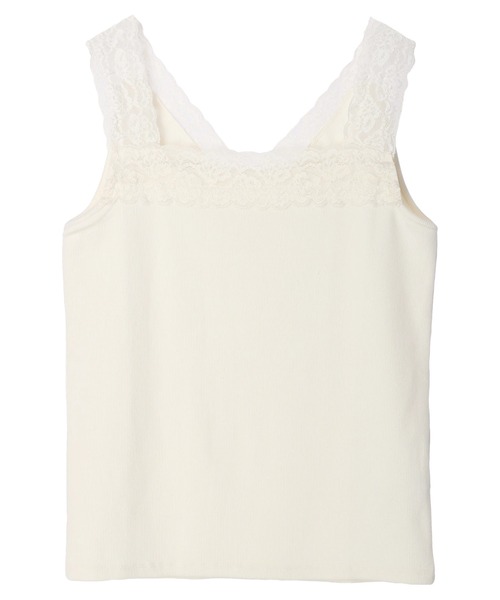 Green　Parks（グリーンパークス）の「2wayレーステレコタンク（タンクトップ・レディース・ベージュ/ブラック/アイボリー・FREE）」の11枚目の写真