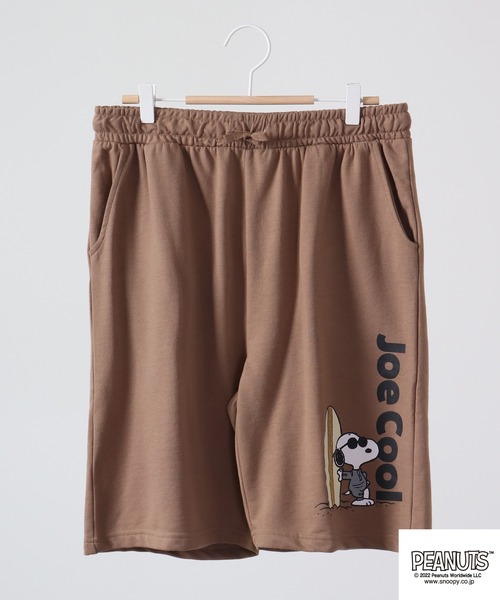 PEANUTS（ピーナッツ）の「PEANUTS スヌーピー ミニ裏毛 ハーフパンツ（スウェットパンツ・レディース・ブラック/アイボリー/カーキ/ブラウン・M/L/LL）」の5枚目の写真
