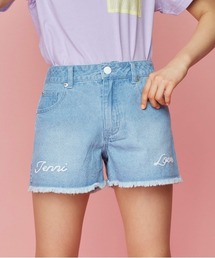 JENNI love | チェーンロゴ刺繍デニムショーパン(デニムパンツ)