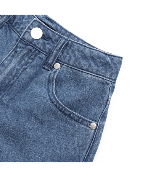 JENNI love（ジェニィラブ）の「チェーンロゴ刺繍デニムショーパン（デニムパンツ・キッズ・ブルー/サックスブルー・130cm/140cm/150cm/160cm）」の4枚目の写真