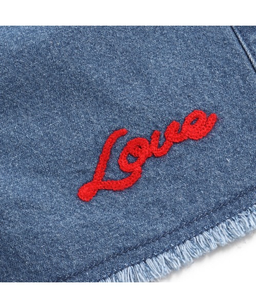 JENNI love（ジェニィラブ）の「チェーンロゴ刺繍デニムショーパン（デニムパンツ・キッズ・ブルー/サックスブルー・130cm/140cm/150cm/160cm）」の19枚目の写真