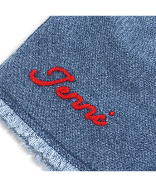 JENNI love（ジェニィラブ）の「チェーンロゴ刺繍デニムショーパン（デニムパンツ・キッズ・ブルー/サックスブルー・130cm/140cm/150cm/160cm）」の17枚目の写真
