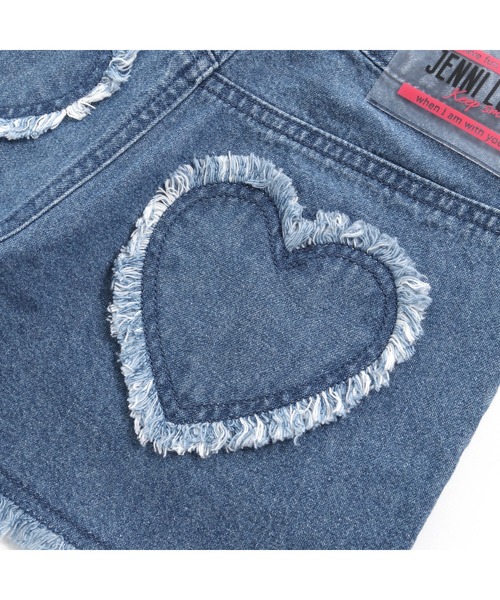 JENNI love（ジェニィラブ）の「チェーンロゴ刺繍デニムショーパン（デニムパンツ・キッズ・ブルー/サックスブルー・130cm/140cm/150cm/160cm）」の14枚目の写真