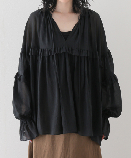 plage⭐︎ギャザーブラウス plage（プラージュ）の「Fril ギャザーブラウス（シャツ