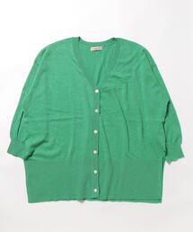 Samansa Mos2 | 【UVカット・マシンウォッシャブル】脇スリット9分袖カーデ(カーディガン/ボレロ)