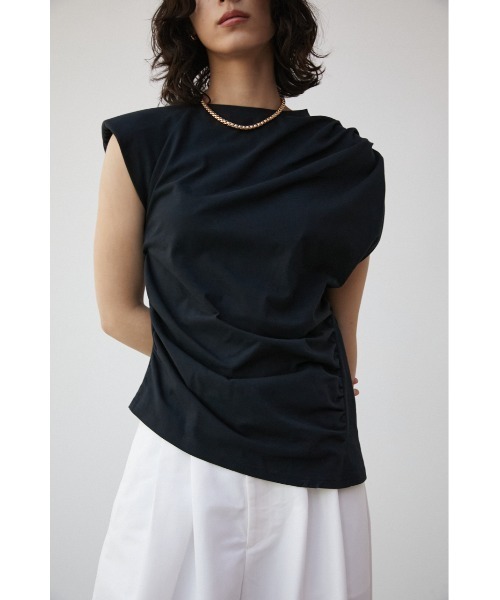 PLUS（プラス）の「【PLUS】ASYMMETRY GATHER Tシャツ/【PLUS