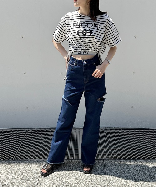 one way（ワンウェイ）の「OWロゴショートタンク（タンクトップ・レディース・ブラック/ホワイト・FREE）」の4枚目の写真