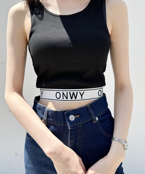one way（ワンウェイ）の「OWロゴショートタンク（タンクトップ・レディース・ブラック/ホワイト・FREE）」の6枚目の写真