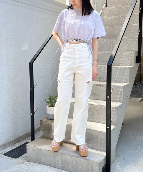 one way（ワンウェイ）の「OWロゴショートタンク（タンクトップ・レディース・ブラック/ホワイト・FREE）」の3枚目の写真