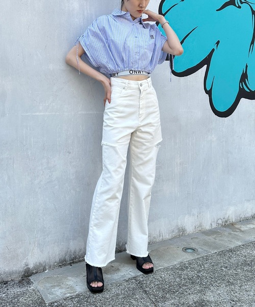 one way（ワンウェイ）の「OWロゴショートタンク（タンクトップ・レディース・ブラック/ホワイト・FREE）」の11枚目の写真