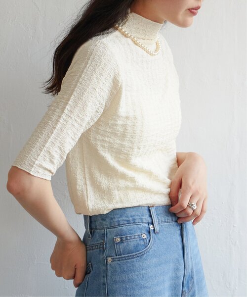VENCEEXCHANGE（ヴァンスエクスチェンジ）の「フクレジャガード5分袖プルオーバー（Tシャツ/カットソー・レディース・ブラック/ホワイト/グリーン・FREE）」の12枚目の写真