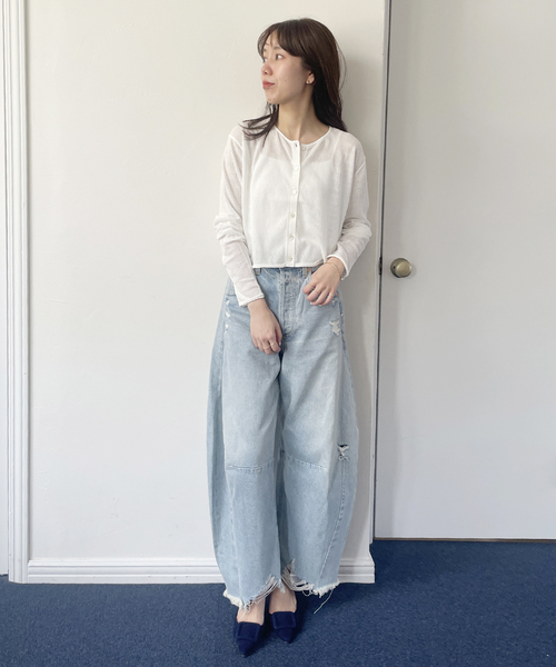 Plage petit カーディガン　ホワイト plage｜《有楽町店・WEB限定追加予約》petit カーディガン