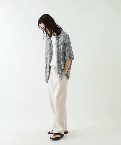 URBAN RESEARCH Sonny Label（アーバンリサーチサニーレーベル）の「コットンリネンワイドストレートパンツ（その他パンツ・メンズ・ネイビー/ナチュラル・MEDIUM/LARGE）」の7枚目の写真