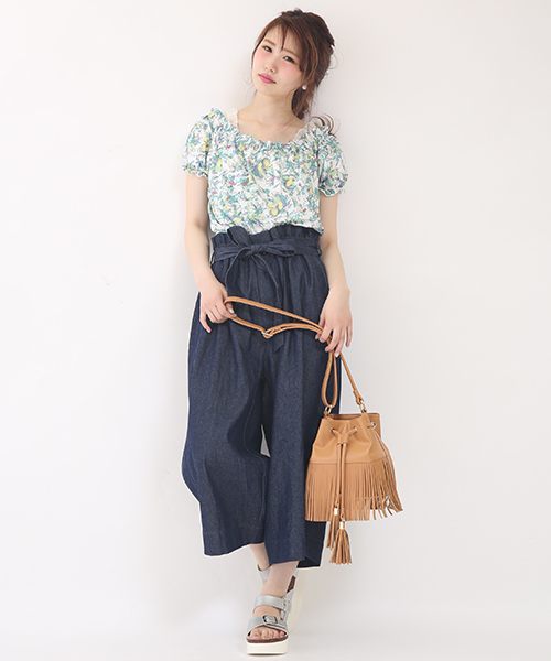 one after another NICE CLAUP(ワンアフターアナザーナイスクラップ)の「【non-no8月号掲載 ナイスクラップ】リゾートなブラウス(シャツ/ブラウス・レディース・オレンジ/グリーン/ネイビー・FREE)」の15枚目の写真