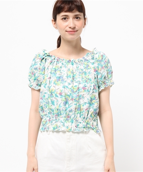 one after another NICE CLAUP(ワンアフターアナザーナイスクラップ)の「【non-no8月号掲載 ナイスクラップ】リゾートなブラウス(シャツ/ブラウス・レディース・オレンジ/グリーン/ネイビー・FREE)」の5枚目の写真